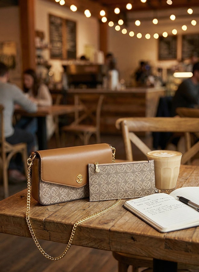 طقم شنط نسائية 2 قطعة – شنطة كتف كروس مع محفظة صغي...